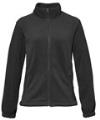 TS014F Ladies Full Zip Fleece Black colour image